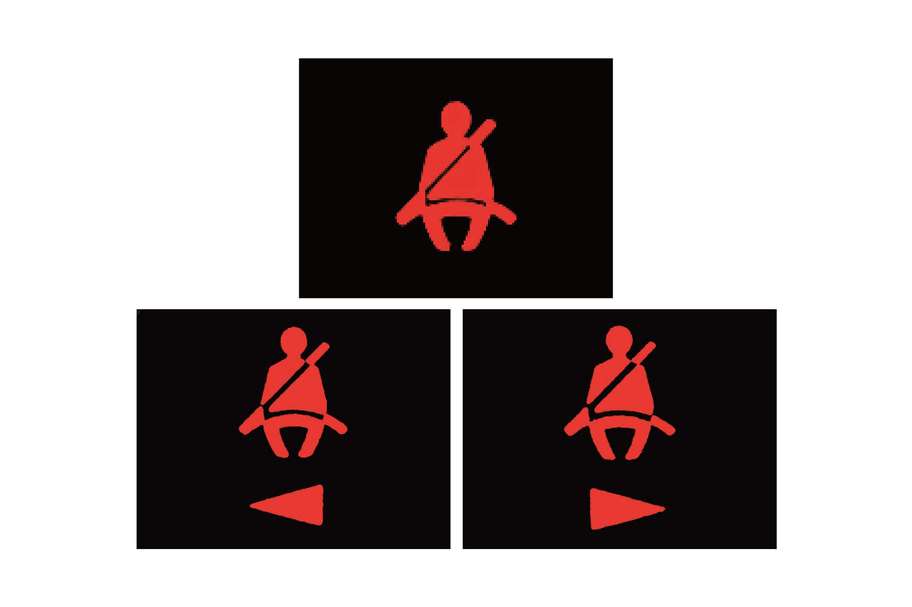 シートベルト締め忘れ警告灯（運転席/助手席/後席）・警告音（運転席/助手席）